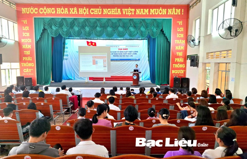 Tọa đàm Tổng quan về năng suất, chất lượng và áp dụng năng suất, chất lượng trong các trường đại học, cao đẳng (Bạc Liêu)